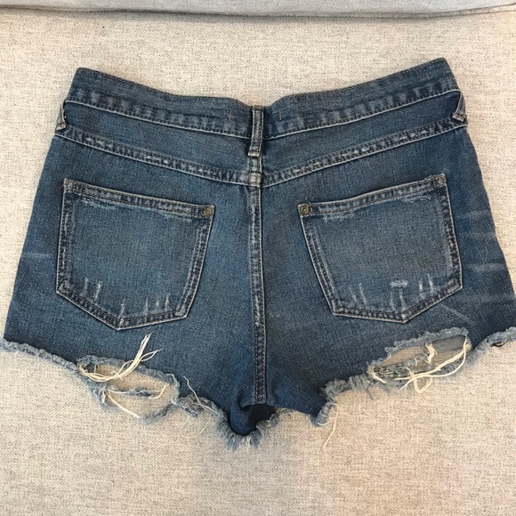 Free People distressed denim cut off shorts - Picture 3 of 5